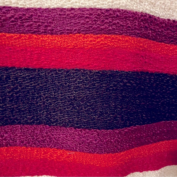 Faherty Vista cream stripe pullover Crewneck cotton looped sweater XS NWT - Picture 8 of 13